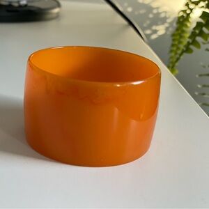 Vibrant Dramatic Bakelite Orange Cuff Bracelet